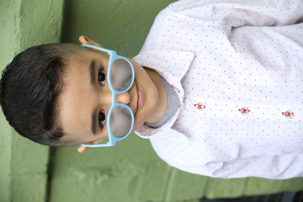 Çocuk Bebe Mavisi Yuvarlak UV400 Güneş Gözlüğü