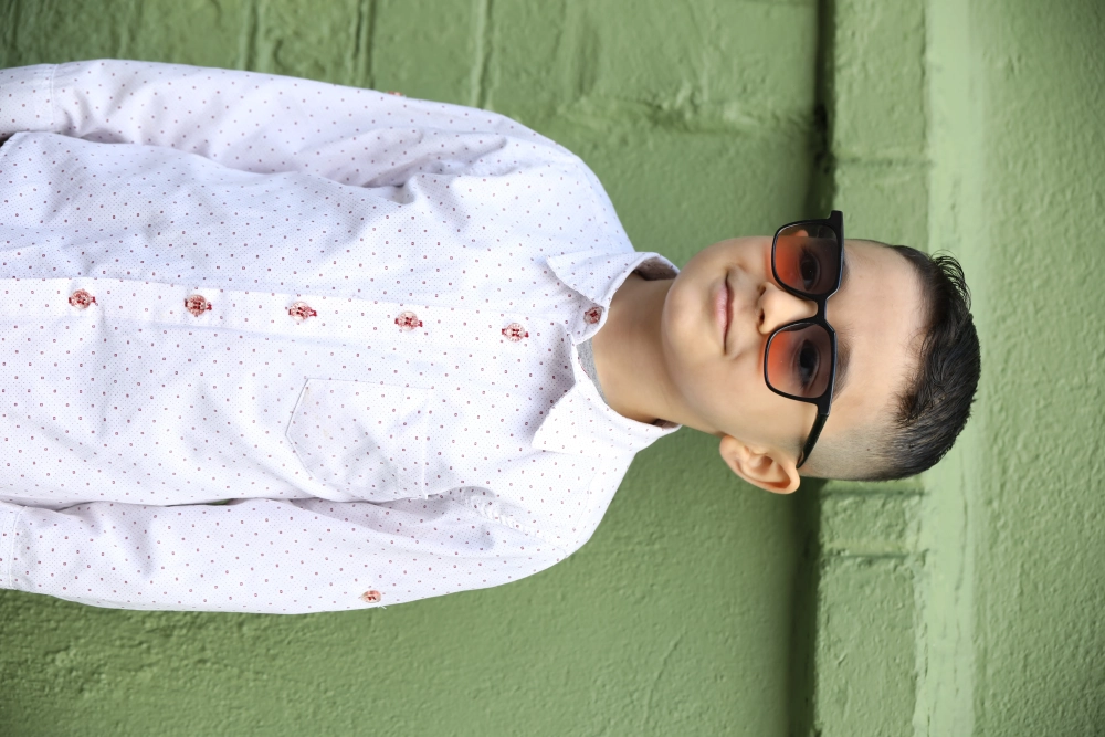 Çocuk Siyah Çerçeve UV400 Degrade Cam Güneş Gözlüğü