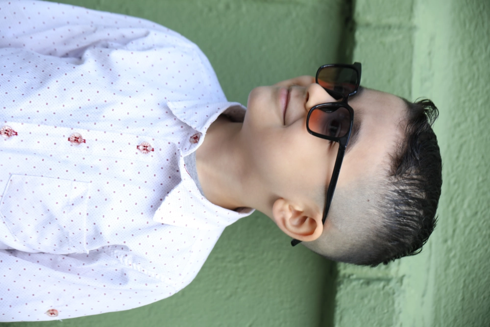 Çocuk Siyah Çerçeve UV400 Degrade Cam Güneş Gözlüğü