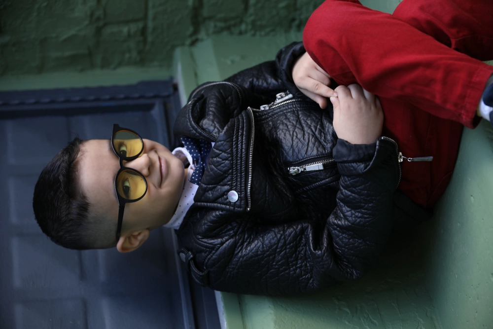 Çocuk  Siyah Çerçeve UV400 Renki Cam Güneş Gözlüğü