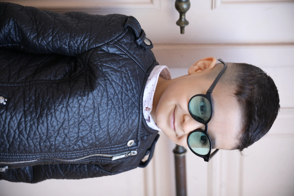 Çocuk Siyah Yuvarlak Renkli Cam Uv400 Güneş Gözlüğü