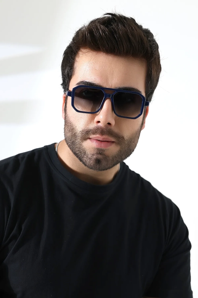 Erkek Retro Kare Güneş Gözlüğü 23001-1 c33