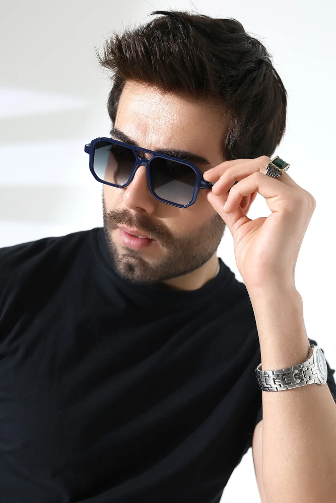 Erkek Retro Kare Güneş Gözlüğü 23001-1 c33