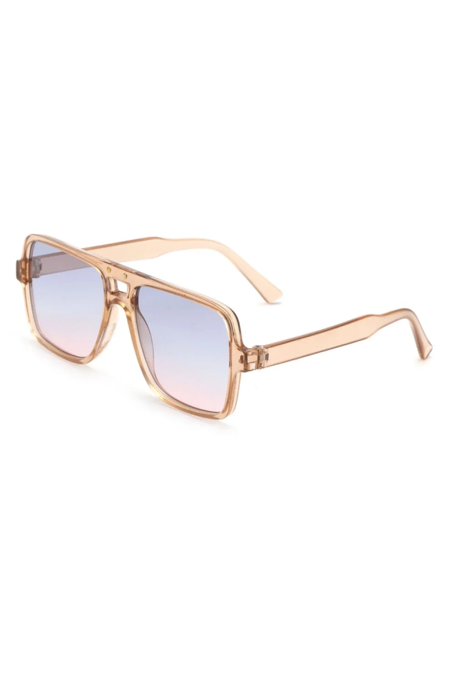 Kadın Bal Rengi Çerçeve Degrade Cam Güneş Gözlüğü 23011