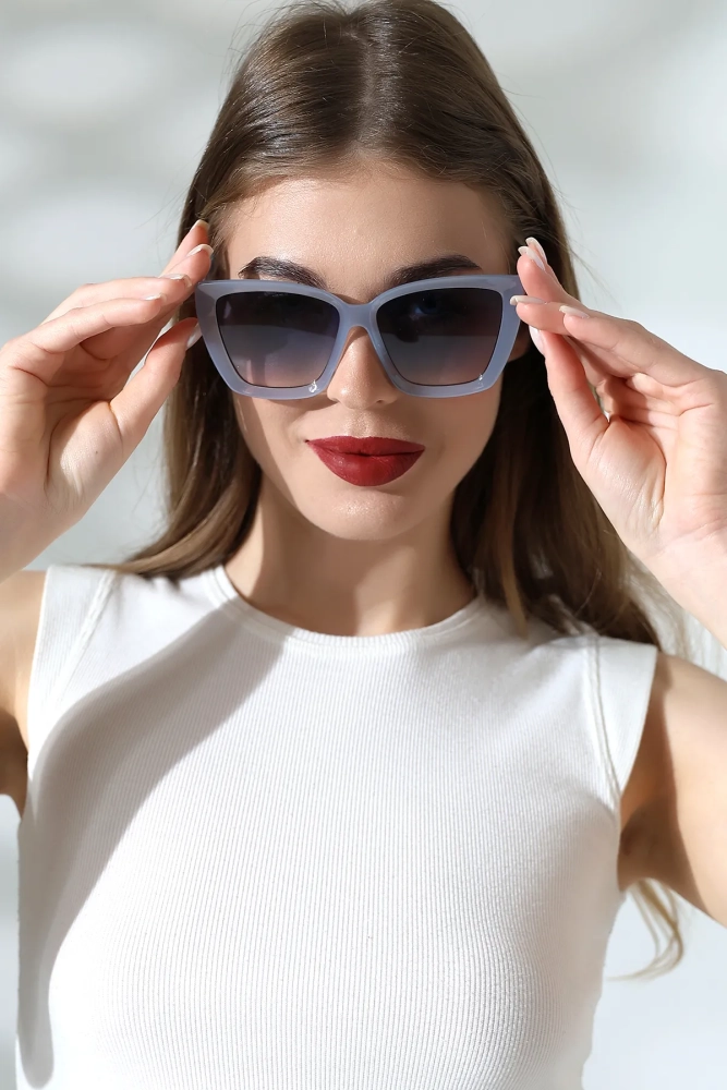 Kadın Cat Eyes Gri Güneş Gözlüğü 23026 c15