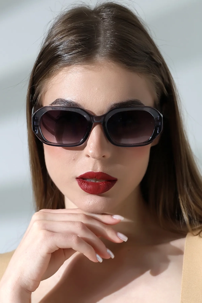 Kadın Dikdörtgen Füme Güneş Gözlüğü 23027 c5