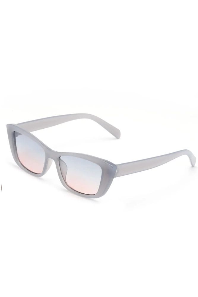 Kadın Dikdörtgen Güneş Gözlüğü Gri Çerçeve Degrade Cam 23009
