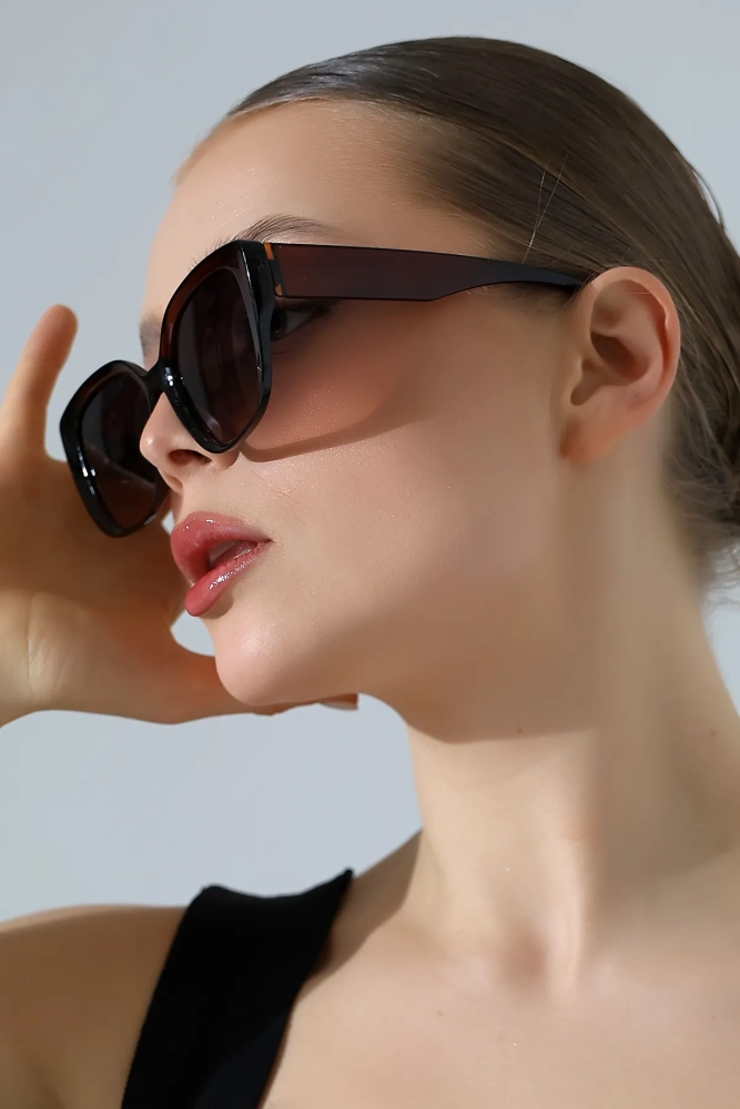 Kadın Kare Kahverengi Güneş Gözlüğü 23021 c3