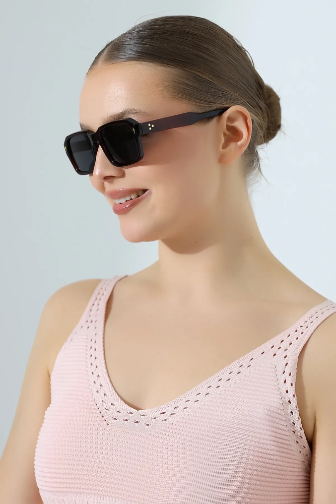 Kadın Kare Kahverengi Güneş Gözlüğü 23033 c3 k