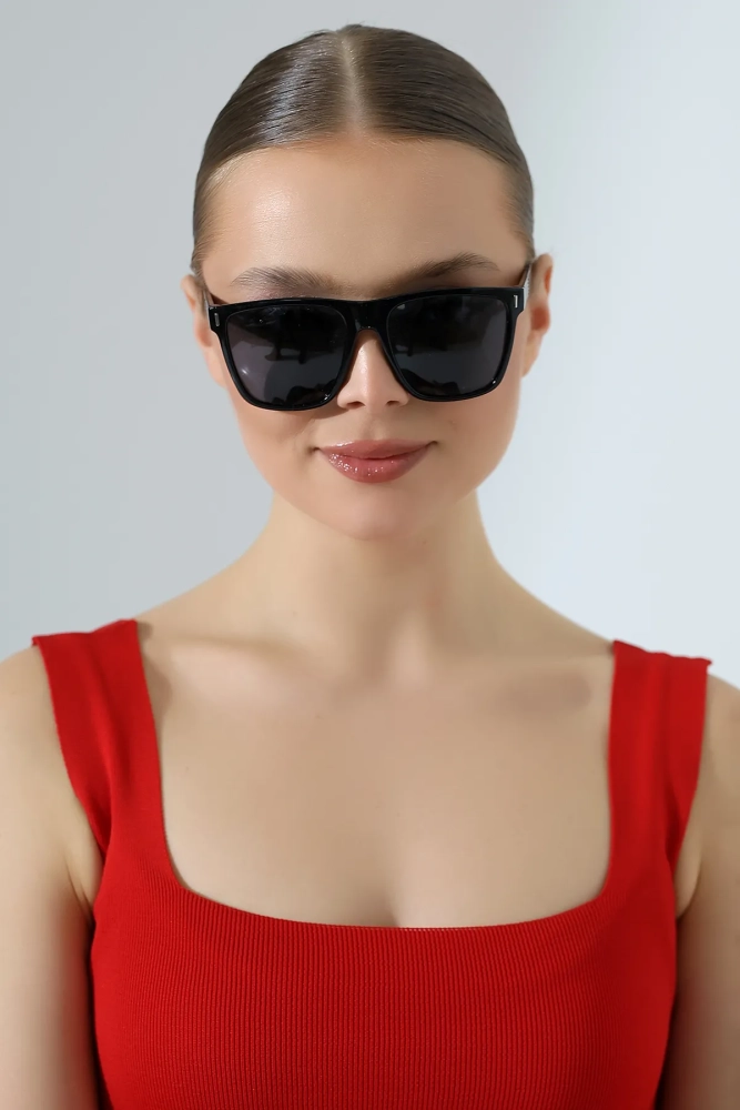 Kadın Kare Siyah Polarize Güneş Gözlüğü 23041 c2 p