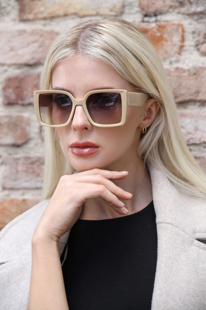 Kadın Kelebek Model Kemik Çerçeve Güneş Gözlüğü