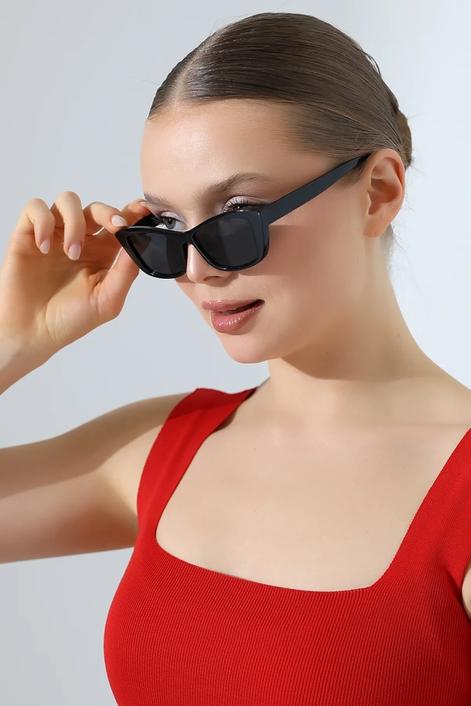 Kadın Siyah Cat Eyes Güneş Gözlüğü 23009 C2