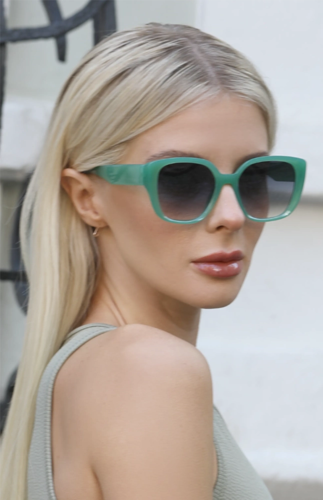 Kadın Yeşil Kemik Çerçeve Güneş Gözlüğü 23021 