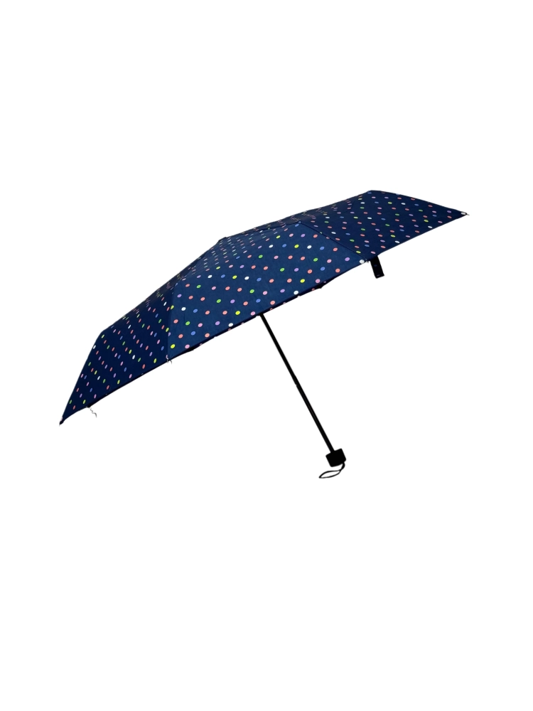 Nokta 2 Desenli 8 Telli Lacivert Manuel Kadın Şemsiyesi