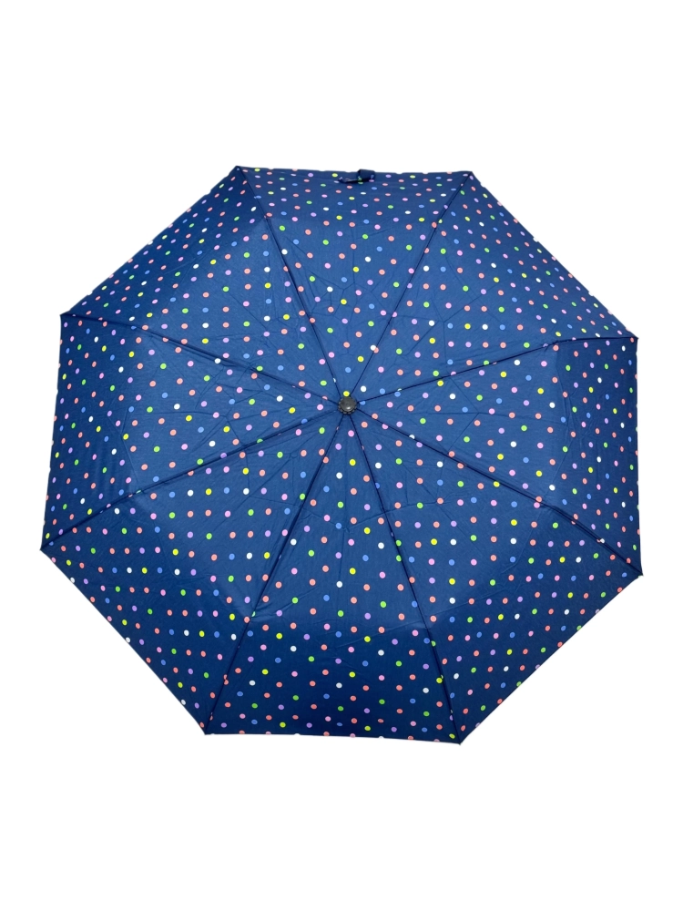 Nokta 3 Desenli 8 Telli Lacivert Manuel Kadın Şemsiyesi