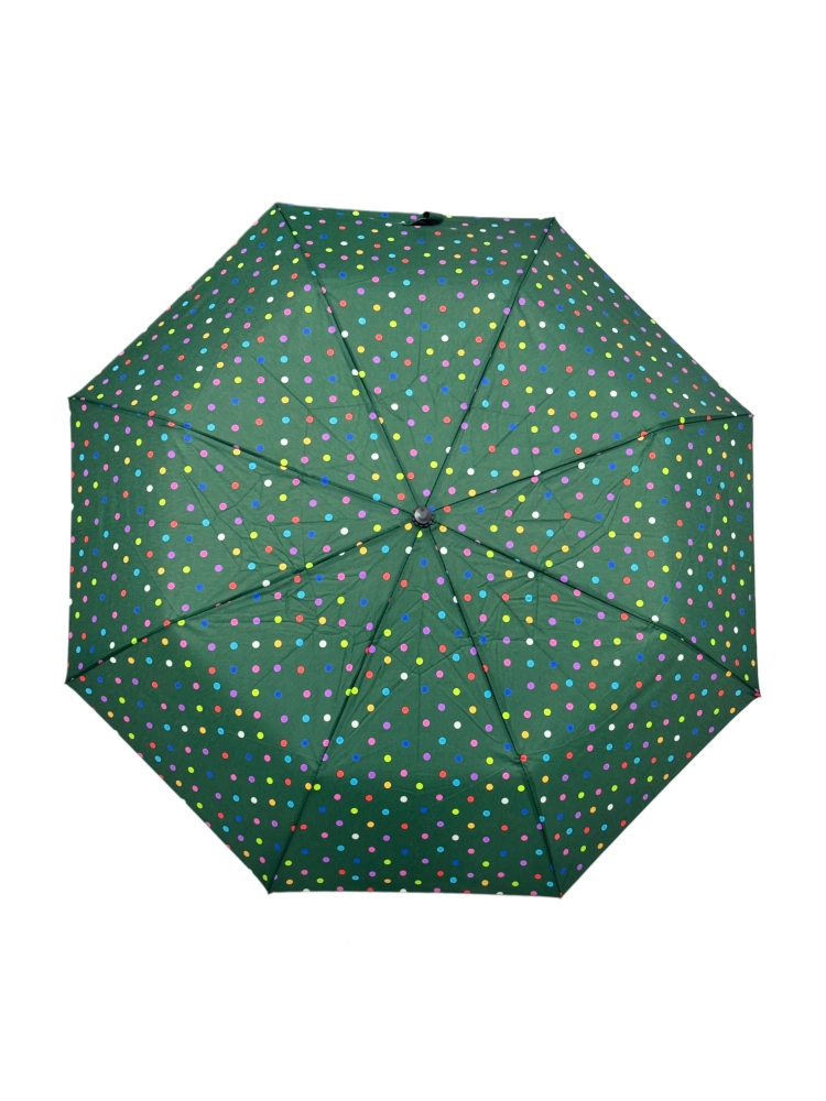 Nokta 4 Desenli 8 Telli Yeşil Manuel Kadın Şemsiyesi