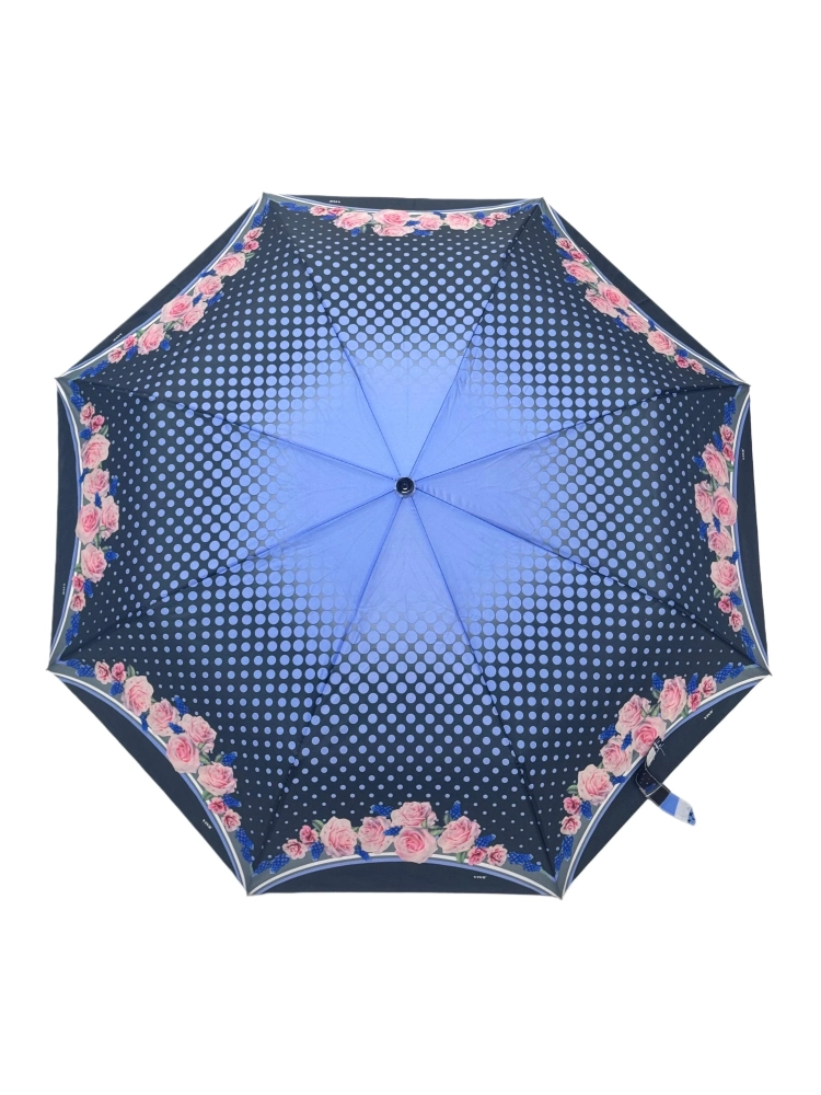 Nokta 5 Desenli 8 Telli Mavi Manuel Kadın Şemsiyesi