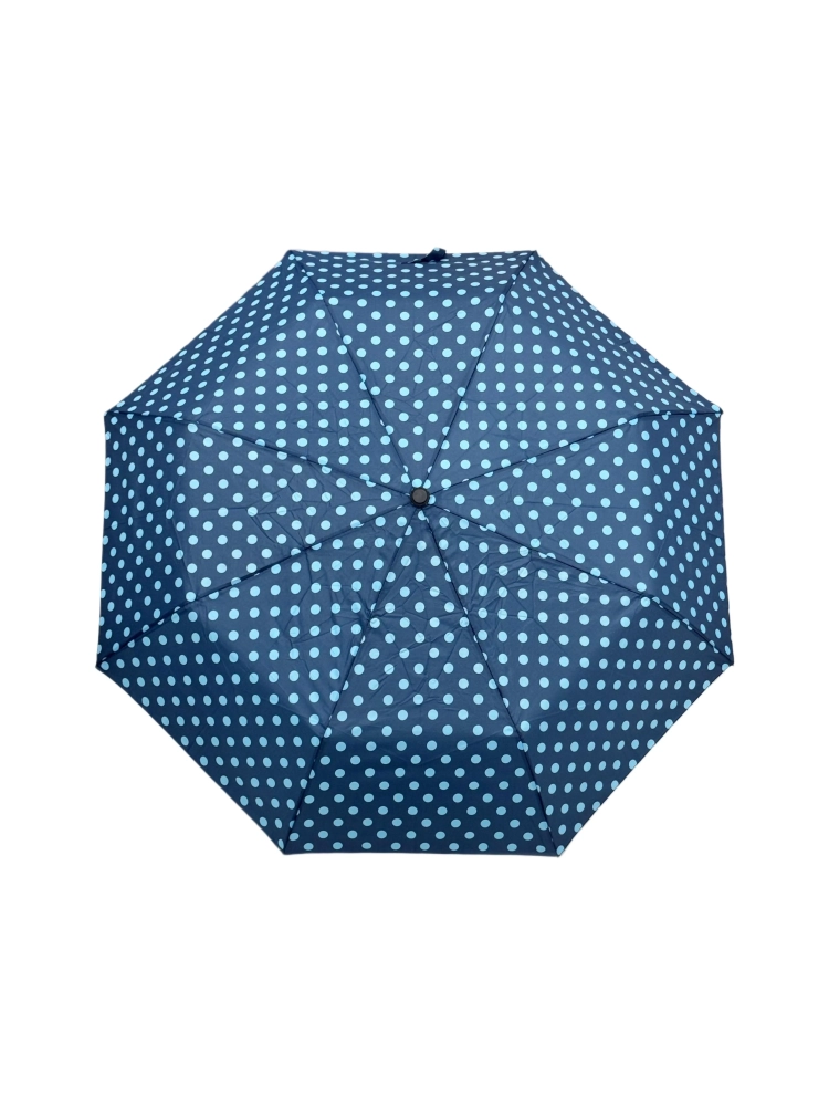 Nokta Desenli 8 Telli Mavi Tam Otomatik Şemsiye 