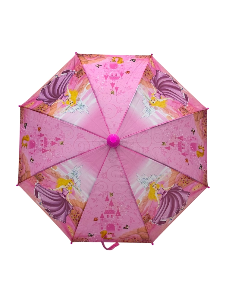 Prenses 2 Desenli 8 Telli Pembe Çocuk Şemsiyesi