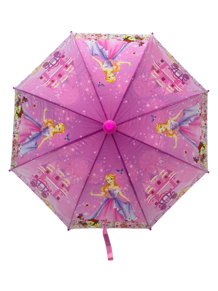 Prenses 4 Desenli 8 Telli Pembe Çocuk Şemsiyesi
