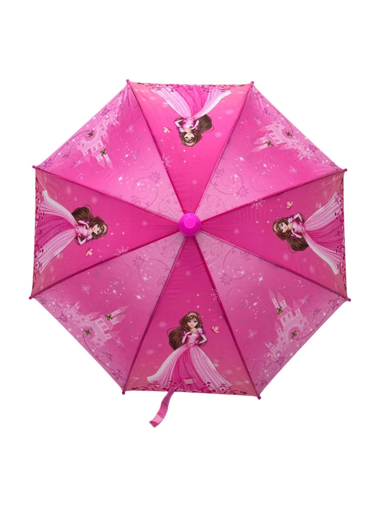 Prenses 5 Desenli 8 Telli Pembe Çocuk Şemsiyesi