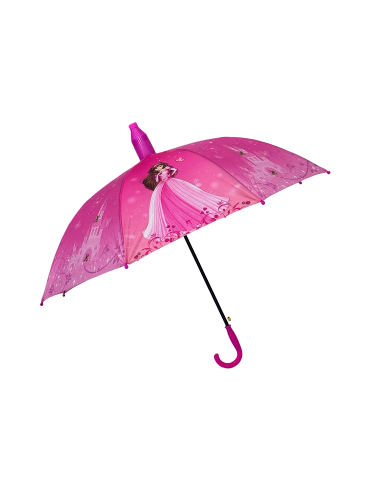 Prenses 5 Desenli 8 Telli Pembe Çocuk Şemsiyesi