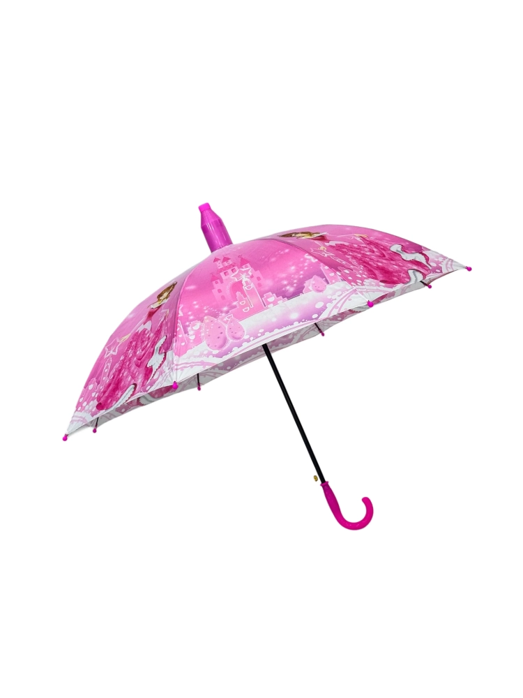 Prenses Desenli 8 Telli Pembe Çocuk Şemsiyesi