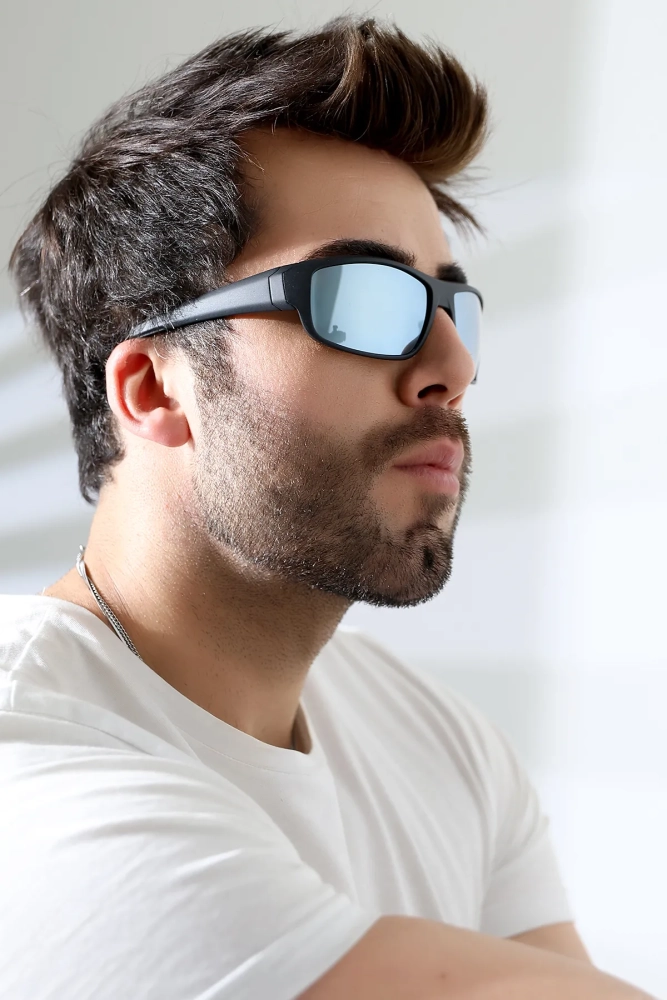 Erkek Aynalı Motorcu Mat Güneş Gözlüğü 23035 C2 m Erkek Aynalı Motorcu Mat Güneş Gözlüğü 23035 C2 m