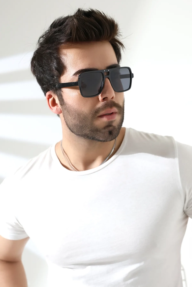 Erkek Retro Aksesuarlı Güneş Gözlüğü 23011 C2 Erkek Retro Aksesuarlı Güneş Gözlüğü 23011 C2